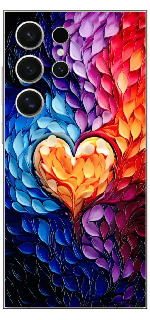 Colourful Heart Mobile Skin