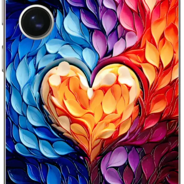 Colourful Heart Mobile Skin