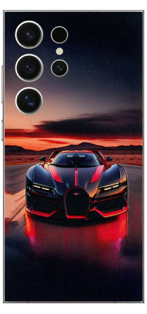 Red And Black Car Mobile Skin