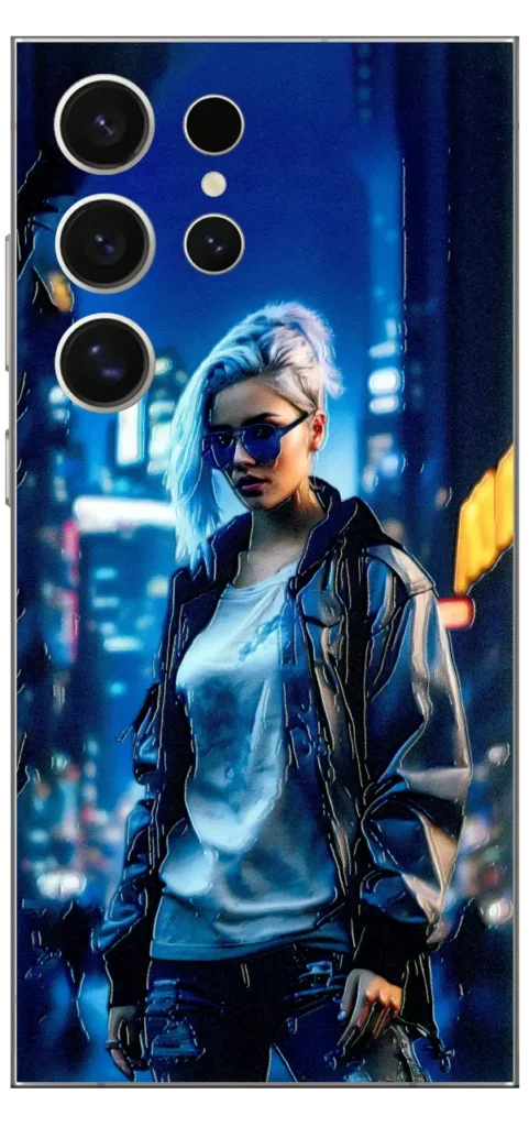 Stylish Girl Mobile Skin