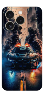 Car With Smoke Skin For IPhone 15 Pro Max