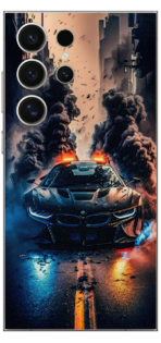 Car With Smoke Skin For Samsung S24 Ultra