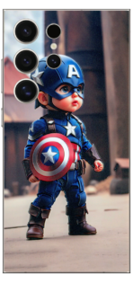 Kid Captain America Skin Samsung S24 Ultra