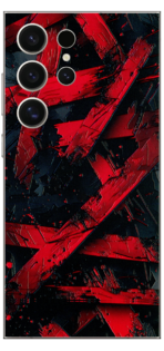 Red And Black Strips Skin For For Samsung S24 Ultra
