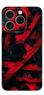 Red And Black Strips Skin For IPhone 15 Pro Max