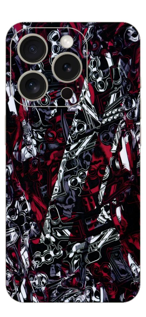 Red And White Weapon Skin For IPhone 15 Pro Max