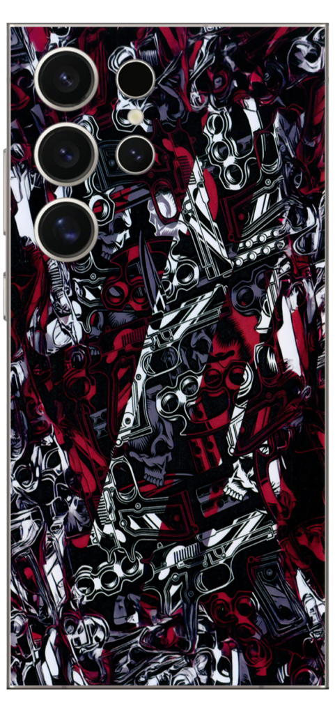 Red And White Weapon Skin For Samsung S24 Ultra