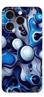 White And Blue Abstract Skin For IPhone 15 Pro Max