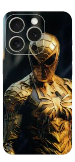 Yellow Spiderman Skin For IPhone 15 Pro Max