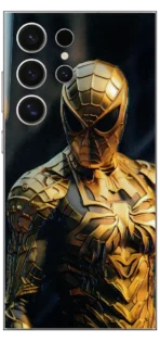 Yellow Spiderman Skin For Samsung S24 Ultra