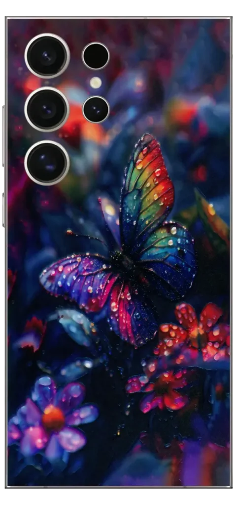 Colourful Butterfly Mobile Skin For Samsung S24 Ultra