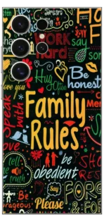 Family Rules Mobile Skin For Samsung S24 Ultra