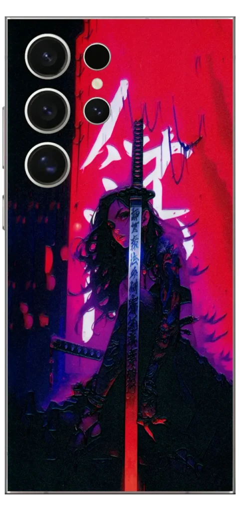 Neon Assassin Mobile Skin For Samsung S24 Ultra
