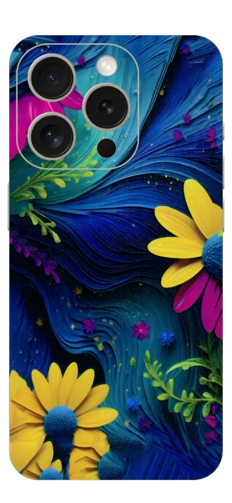 Rainbow Blooms Mobile Skin For IPhone 15 Pro Max