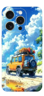 Yellow Jeep Mobile Skin For IPhone 15 Pro Max