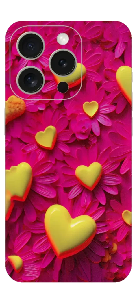 Heart Blossom Mobile Skin For IPhone 15 Pro Max