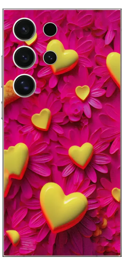 Heart Blossom Mobile Skin For Samsung S24 Ultra
